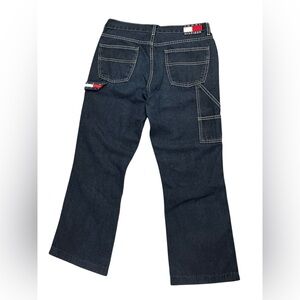 Women’s vintage high rise wide leg Tommy Hilfiger carpenter pants made in Canada